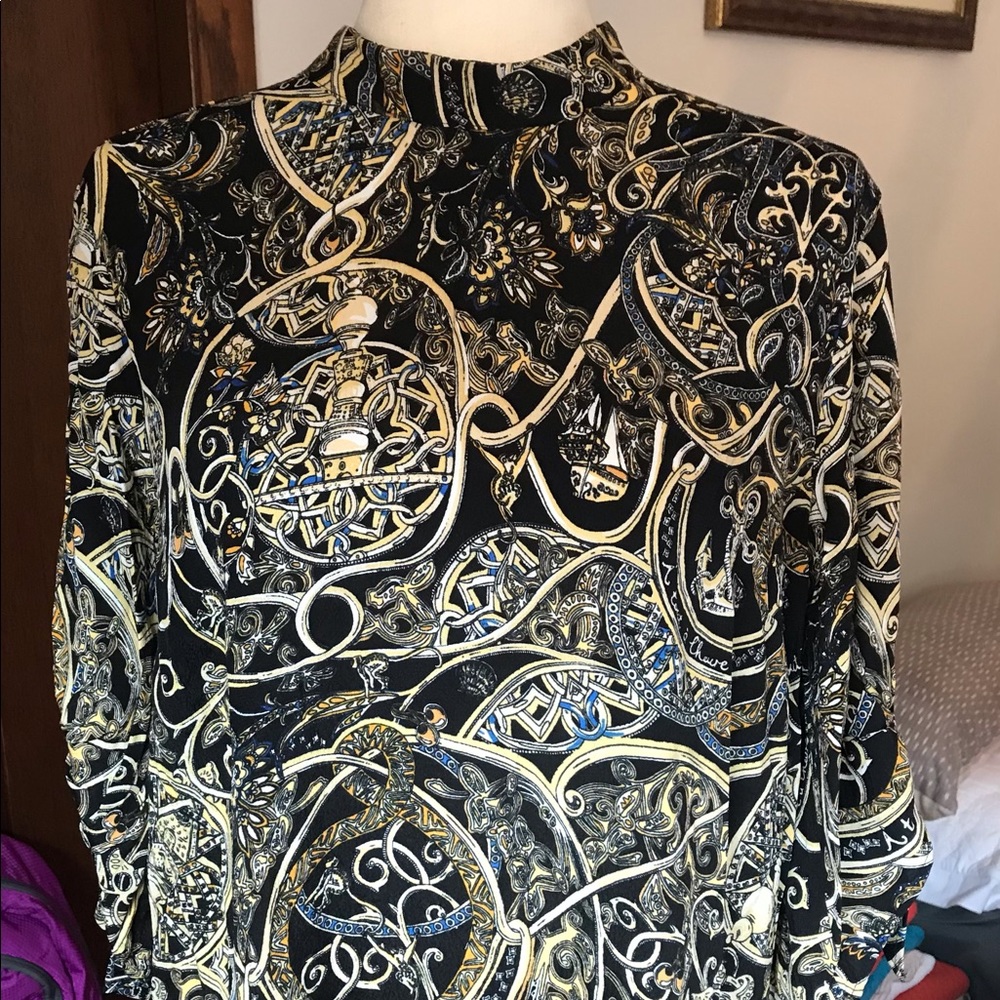 H&M Baroque Print Blouse